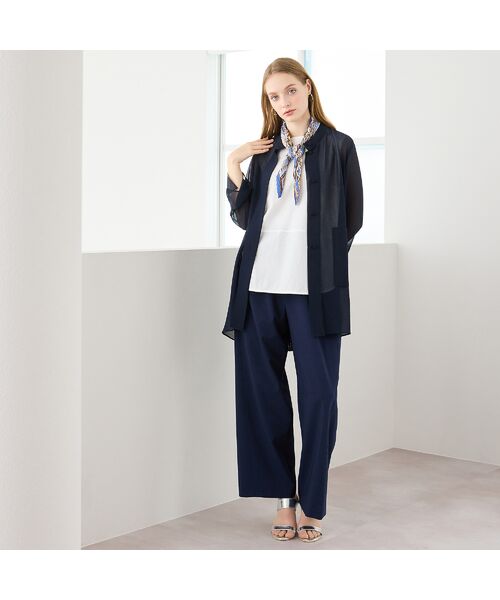 Liliane Burty（Lサイズ） / リリアンビューティ バンダナ・スカーフ | ウォッシャブル幾何柄プリーツスカーフ | 詳細5