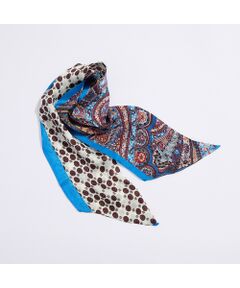 Liliane Burty（Lサイズ） / リリアンビューティ バンダナ・スカーフ | 幾何×ペイズリーシルクスカーフ