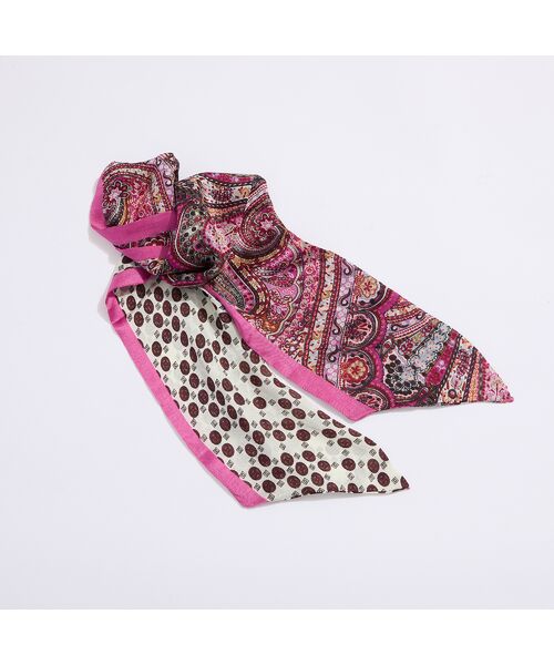Liliane Burty（Lサイズ） / リリアンビューティ バンダナ・スカーフ | 幾何×ペイズリーシルクスカーフ | 詳細1