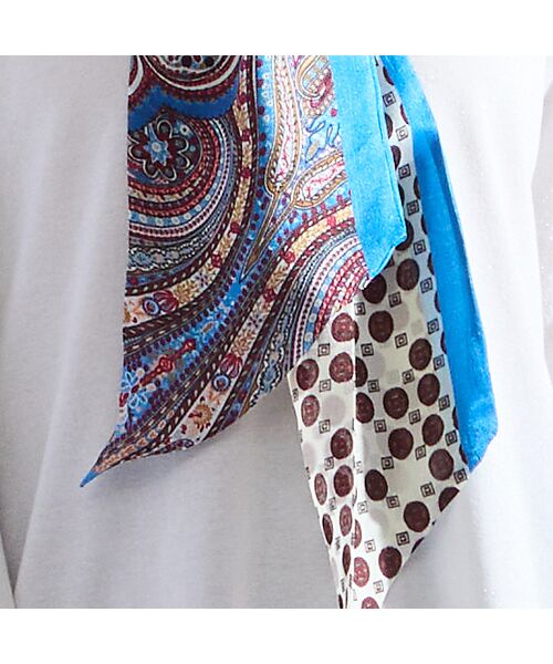 Liliane Burty（Lサイズ） / リリアンビューティ バンダナ・スカーフ | 幾何×ペイズリーシルクスカーフ | 詳細5