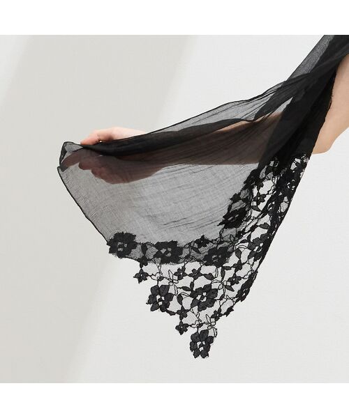Liliane Burty（Lサイズ） / リリアンビューティ マフラー・ショール・スヌード・ストール | シアーレースストール | 詳細7