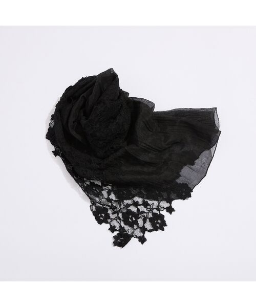 Liliane Burty（Lサイズ） / リリアンビューティ マフラー・ショール・スヌード・ストール | シアーレースストール | 詳細8