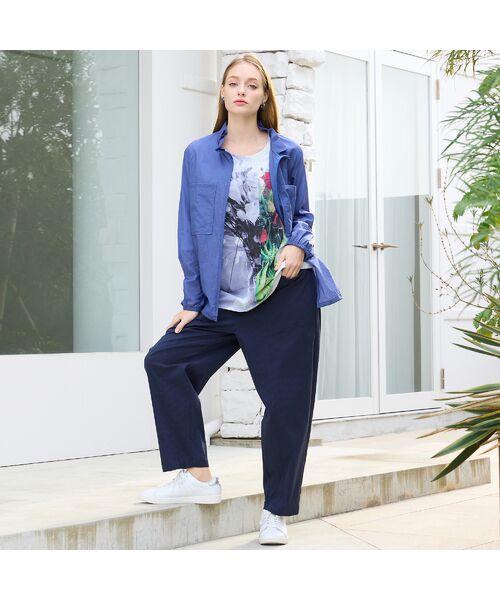 Liliane Burty（Lサイズ） / リリアンビューティ その他パンツ | 【Sprout./L～4L】オールゴムドビーストライプパンツ | 詳細14