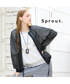 Liliane Burty（Lサイズ） / リリアンビューティ ブルゾン | 【Sprout./M～4L】ラメチュールライトブルゾン