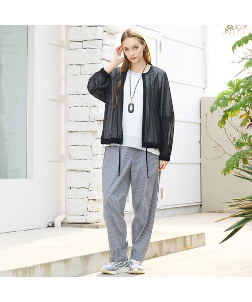 Liliane Burty(Lサイズ) / リリアンビューティ ブルゾン | 【Sprout./M~4L】ラメチュールライトブルゾン | 詳細4