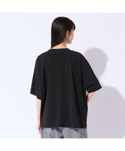 Liliane Burty（Lサイズ） / リリアンビューティ カットソー | 【Sprout./L～4L対応】ドルマンスリーブラメ配色Tシャツ | 詳細11