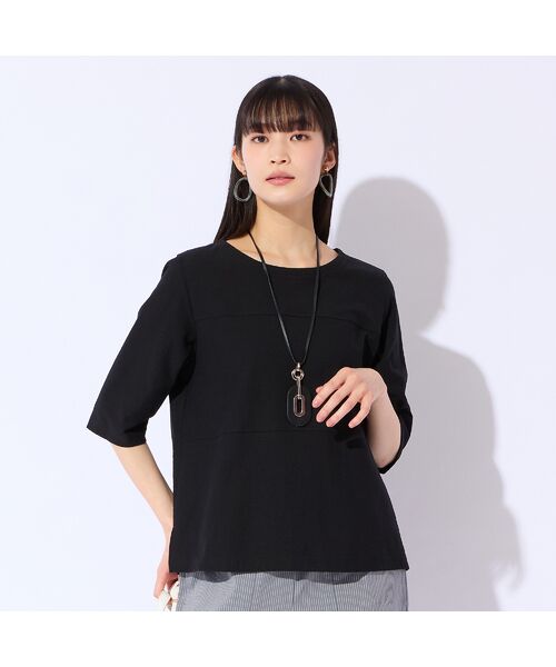 Liliane Burty（Lサイズ） / リリアンビューティ カットソー | 【Sprout./L～4L対応】ドルマンスリーブラメ配色Tシャツ | 詳細12