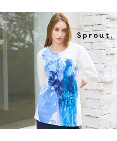 Liliane Burty（Lサイズ） / リリアンビューティ カットソー | 【Sprout./M～4L】フラワープリントTシャツ