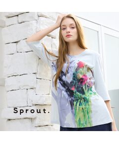 Liliane Burty（Lサイズ） / リリアンビューティ カットソー | 【Sprout./M～4L】フラワープリントTシャツ