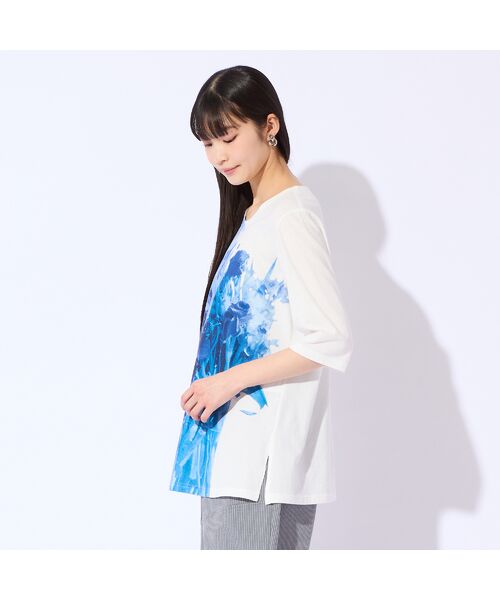 Liliane Burty（Lサイズ） / リリアンビューティ カットソー | 【Sprout./M～4L】フラワープリントTシャツ | 詳細10