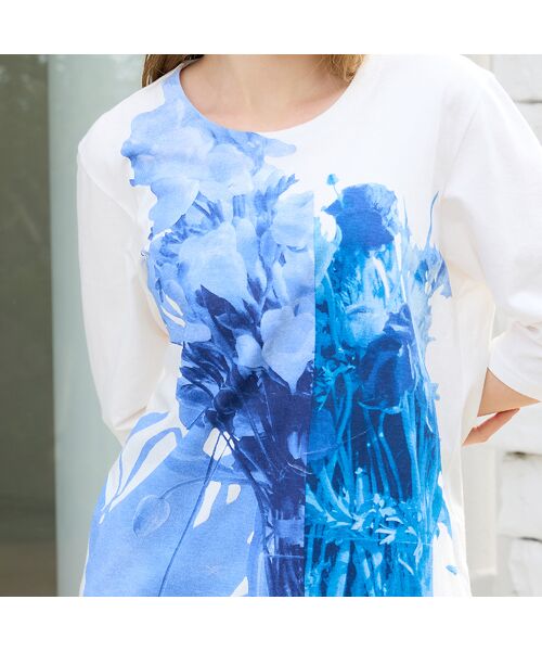 Liliane Burty（Lサイズ） / リリアンビューティ カットソー | 【Sprout./M～4L】フラワープリントTシャツ | 詳細6