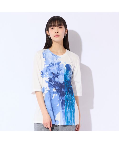 Liliane Burty（Lサイズ） / リリアンビューティ カットソー | 【Sprout./M～4L】フラワープリントTシャツ | 詳細8