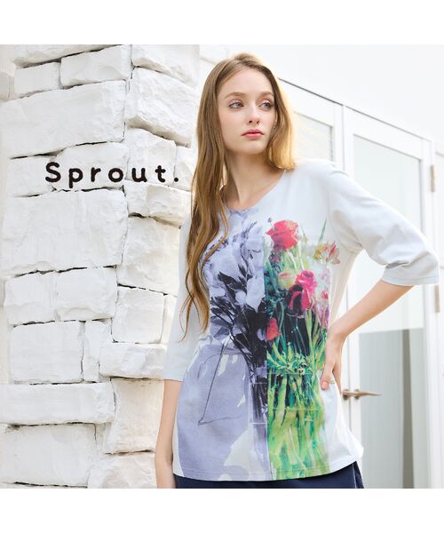 Liliane Burty（Lサイズ） / リリアンビューティ カットソー | 【Sprout./M～4L】フラワープリントTシャツ | 詳細15