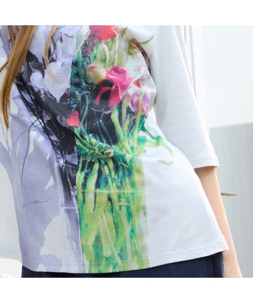 Liliane Burty（Lサイズ） / リリアンビューティ カットソー | 【Sprout./M～4L】フラワープリントTシャツ | 詳細18