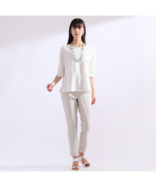 Liliane Burty（Lサイズ） / リリアンビューティ カットソー | 【Sprout./M～4L】綿100％切り替えTシャツ | 詳細4