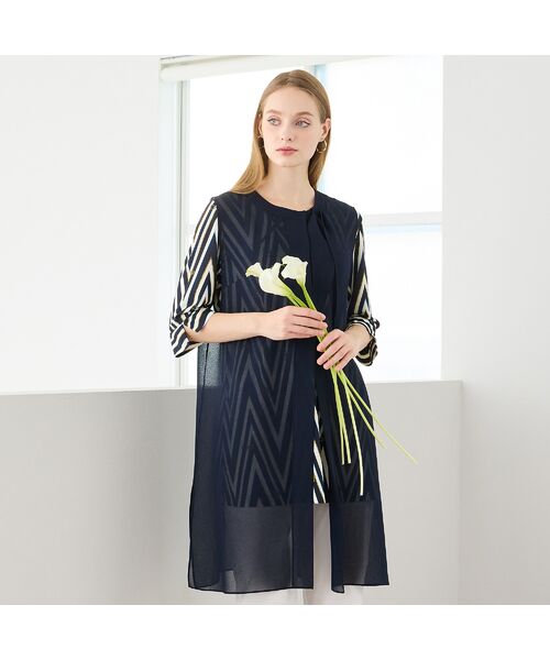 Liliane Burty（Lサイズ） / リリアンビューティ ベスト | 【M～4L】梨地ジョーゼットベスト | 詳細3