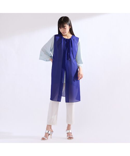 Liliane Burty（Lサイズ） / リリアンビューティ ベスト | 【M～4L】梨地ジョーゼットベスト | 詳細12