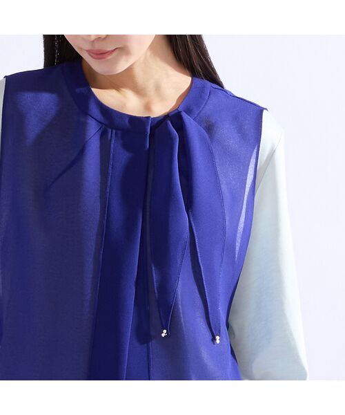 Liliane Burty（Lサイズ） / リリアンビューティ ベスト | 【M～4L】梨地ジョーゼットベスト | 詳細13