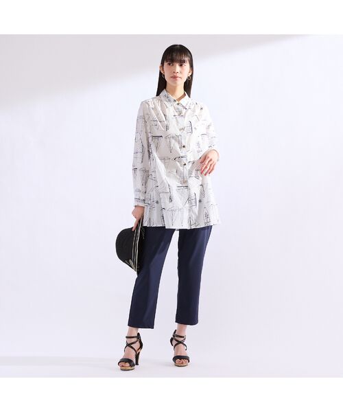 Liliane Burty（Lサイズ） / リリアンビューティ シャツ・ブラウス | 【M～4L】マリンプリントブラウス | 詳細10