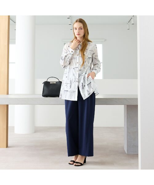 Liliane Burty（Lサイズ） / リリアンビューティ シャツ・ブラウス | 【M～4L】マリンプリントブラウス | 詳細5