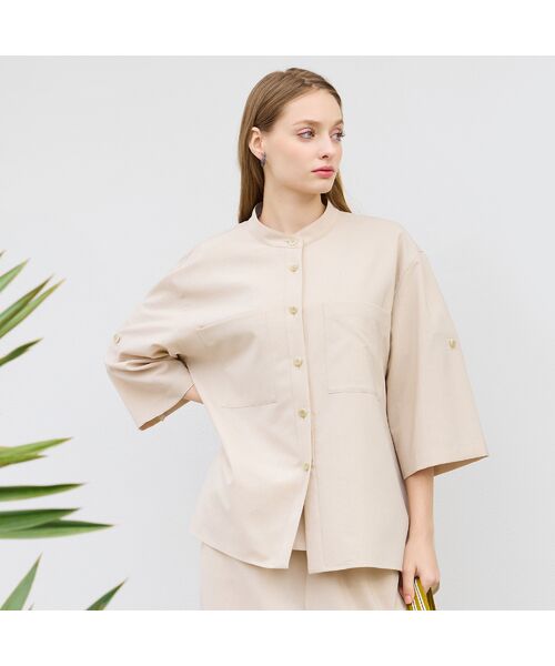 Liliane Burty(Lサイズ) / リリアンビューティ シャツ・ブラウス | 【M~4L/同素材アイテム有】ナチュラルワッシャーブラウス | 詳細2