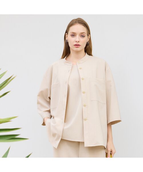 Liliane Burty(Lサイズ) / リリアンビューティ シャツ・ブラウス | 【M~4L/同素材アイテム有】ナチュラルワッシャーブラウス | 詳細3
