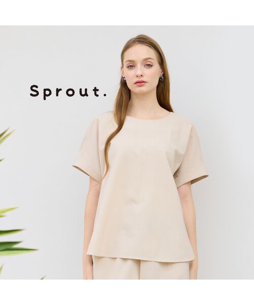 Liliane Burty(Lサイズ) / リリアンビューティ シャツ・ブラウス | 【M~4L/同素材アイテム有】ナチュラルワッシャープルオーバーブラウス(ベージュ)