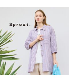 Liliane Burty（Lサイズ） / リリアンビューティ シャツ・ブラウス | 【L～4L対応】サッカーストライプブラウス