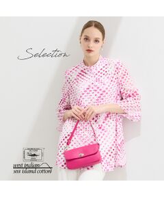 Liliane Burty（Lサイズ） / リリアンビューティ シャツ・ブラウス | 【11～17号】海島綿カットジャカードブラウス