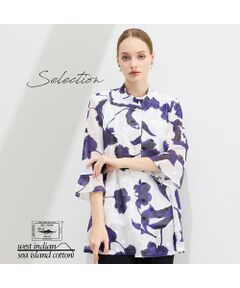 Liliane Burty（Lサイズ） / リリアンビューティ シャツ・ブラウス | 【11～17号】海島綿カットジャカードブラウス