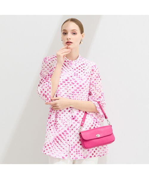 Liliane Burty（Lサイズ） / リリアンビューティ シャツ・ブラウス | 【11～17号】海島綿カットジャカードブラウス | 詳細2