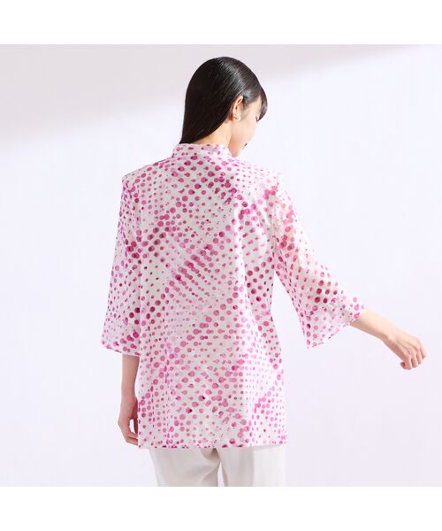 Liliane Burty（Lサイズ） / リリアンビューティ シャツ・ブラウス | 【11～17号】海島綿カットジャカードブラウス | 詳細8