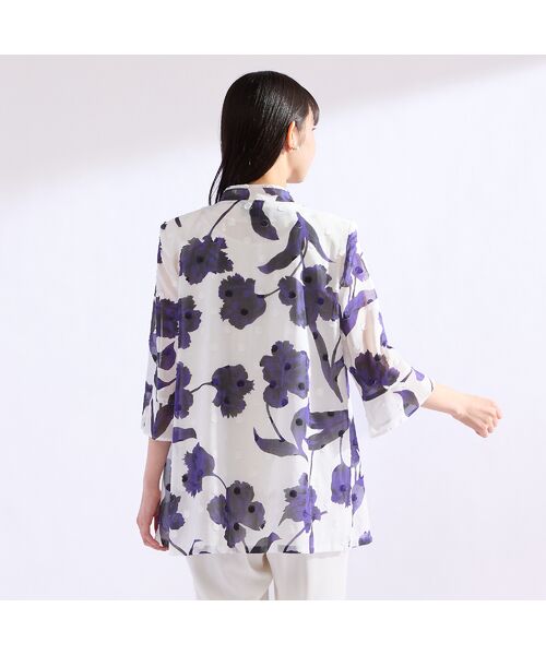 Liliane Burty（Lサイズ） / リリアンビューティ シャツ・ブラウス | 【11～17号】海島綿カットジャカードブラウス | 詳細16