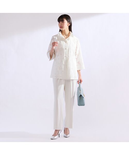 Liliane Burty（Lサイズ） / リリアンビューティ シャツ・ブラウス | 【11～17号】IPEKERオパールフラワーブラウス | 詳細11