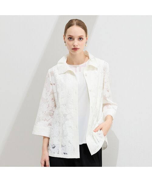 Liliane Burty（Lサイズ） / リリアンビューティ シャツ・ブラウス | 【11～17号】IPEKERオパールフラワーブラウス | 詳細2