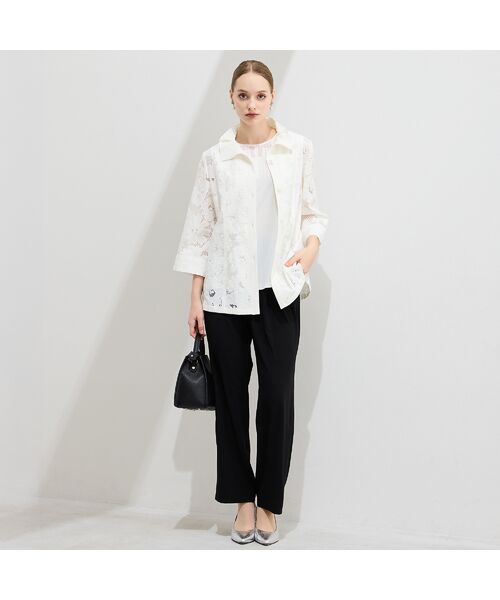 Liliane Burty（Lサイズ） / リリアンビューティ シャツ・ブラウス | 【11～17号】IPEKERオパールフラワーブラウス | 詳細5