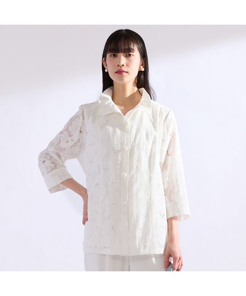 Liliane Burty（Lサイズ） / リリアンビューティ シャツ・ブラウス | 【11～17号】IPEKERオパールフラワーブラウス | 詳細7