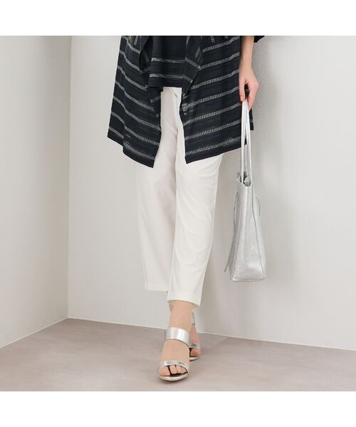 Liliane Burty(Lサイズ) / リリアンビューティ ショート・ハーフ・半端丈パンツ | 【L~4L】接触冷感・しわになりにくいオールゴムパンツ(ホワイト)