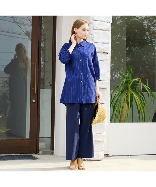 Liliane Burty（Lサイズ） / リリアンビューティ その他パンツ | 【L～4L/同素材アイテム有】ナチュラルワッシャーオールゴムパンツ | 詳細11