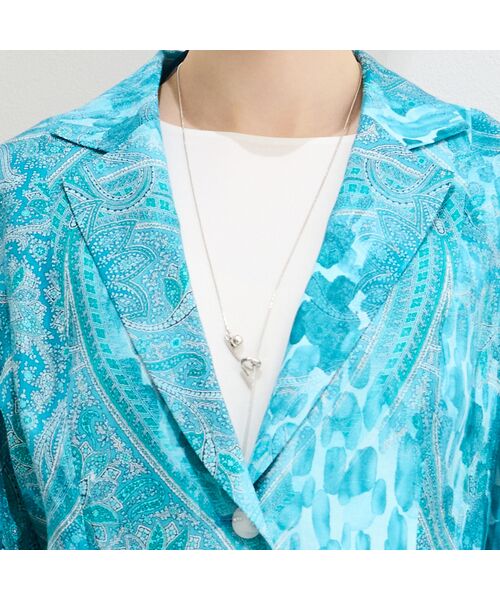 Liliane Burty（Lサイズ） / リリアンビューティ テーラードジャケット | 【11～17号】RATTI麻ペイズリーテーラードジャケット | 詳細5