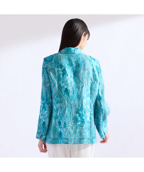 Liliane Burty（Lサイズ） / リリアンビューティ テーラードジャケット | 【11～17号】RATTI麻ペイズリーテーラードジャケット | 詳細9