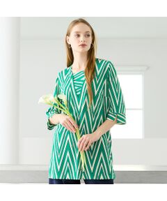 Liliane Burty（Lサイズ） / リリアンビューティ カットソー | 【M～4L】マリンボーダープリントTシャツ