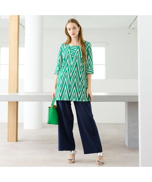 Liliane Burty（Lサイズ） / リリアンビューティ カットソー | 【M～4L】マリンボーダープリントTシャツ | 詳細16