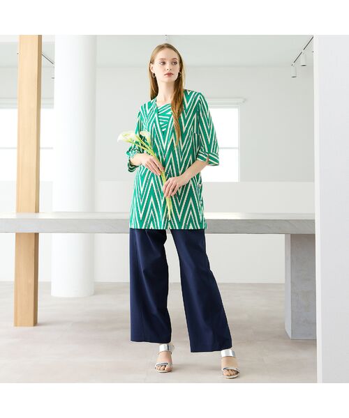 Liliane Burty（Lサイズ） / リリアンビューティ カットソー | 【M～4L】マリンボーダープリントTシャツ | 詳細17