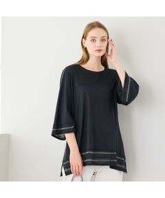 Liliane Burty（Lサイズ） / リリアンビューティ カットソー | 【M～4L・アンサンブル対応】天竺シルケットフレアチュニック