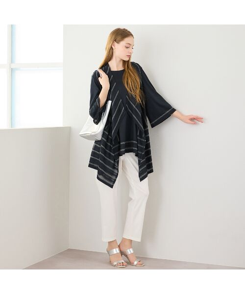 Liliane Burty（Lサイズ） / リリアンビューティ カットソー | 【M～4L・アンサンブル対応】天竺シルケットフレアチュニック | 詳細5