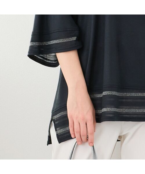 Liliane Burty（Lサイズ） / リリアンビューティ カットソー | 【M～4L・アンサンブル対応】天竺シルケットフレアチュニック | 詳細7