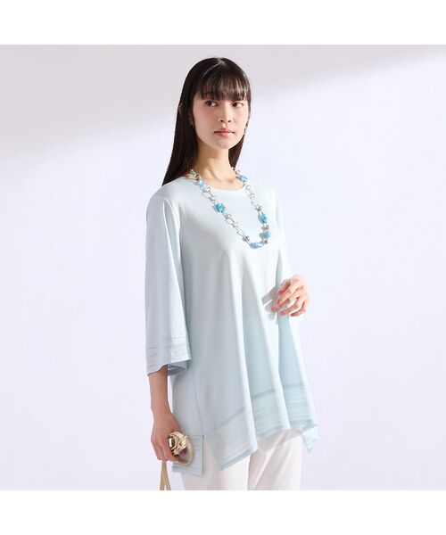 Liliane Burty（Lサイズ） / リリアンビューティ カットソー | 【M～4L・アンサンブル対応】天竺シルケットフレアチュニック | 詳細8