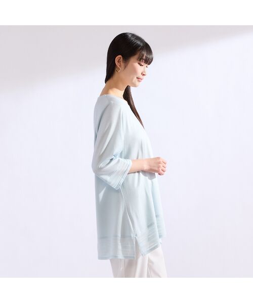 Liliane Burty（Lサイズ） / リリアンビューティ カットソー | 【M～4L・アンサンブル対応】天竺シルケットフレアチュニック | 詳細9