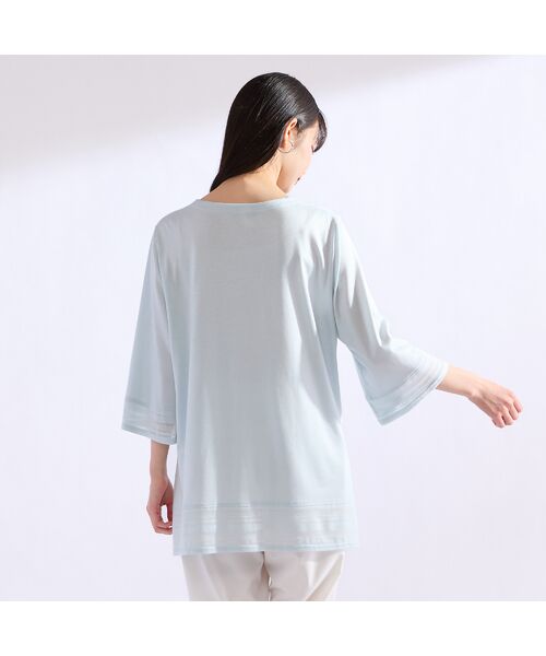 Liliane Burty（Lサイズ） / リリアンビューティ カットソー | 【M～4L・アンサンブル対応】天竺シルケットフレアチュニック | 詳細10